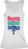 Texas Rangers White Girls Ribbed Tank Top