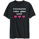T-Shirt Mens Black " Venezuelan video game lover " Countries