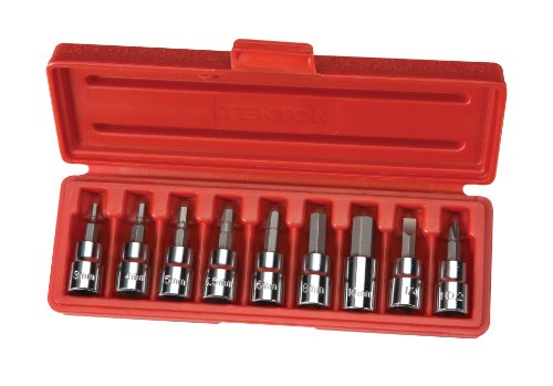TEKTON 1365 3/8-Inch Drive Hex Bit Socket Set, Metric, 10-Piece