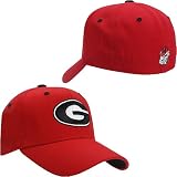 Top of the World Georgia Bull Dogs Dark Red 1-Fit Stretch Cap