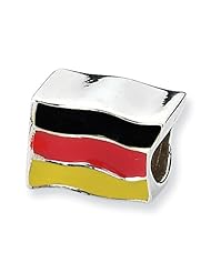 Sterling Silver Reflections Germany Flag Bead