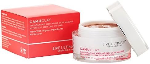 Facial Mask CamuClay Masque 1.7 Oz - Biologically Infused Detoxifying, Healing and Rejuvenating Facial Masque Stimulates Cellular Regeneration and Noticeable Restoration via Organic Plant Stem Cells, Superfruit Antioxidants and Purifying Bentonite Clay for Purely Radiant Skin