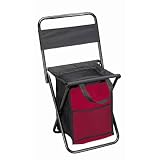 Folding Chair with Cooler Color: Red