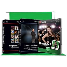 Photo Studio Pak - Software & 10'x16' Green Screen with Stand