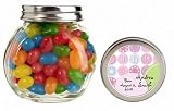 Baby Keepsake: Pastel Circles Baby Design Personalized Glass Candy Jar - Unassembled (Set of 24)