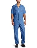 Dickies Men's Short Sleeve Coverall, Medium Blue, X-Large Short
