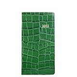 2012 Pocket Agenda Datebook, Genuine Crocodile Embossed Leather, 6" , Bottle Green 2012 Pocket Agenda Datebook, Genuine Crocodile Embossed Leather, 6" , Bottle Green
