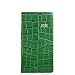 2012 Pocket Agenda Datebook, Genuine Crocodile Embossed Leather, 6" , Bottle Green
