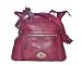 Fossil Mackenna Large Shouler/foldover Berry Genuine Leather Purse