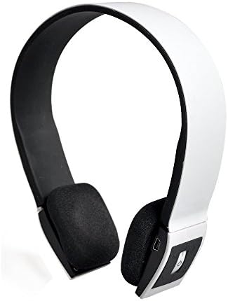 Nicequip TM BH23 Wireless Bluetooth Headphone Headband Earphone stereo bluetooth Headset sport bluetooth Earpiece Curving Head-style Design For iphone ipad samsung etc.Bluetooth Device(White)