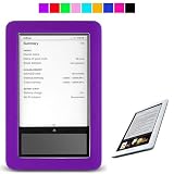 Silcone Skin for Barnes and Nobles Nook eReader + Screen Protector (Purple)