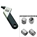 Accutire MS-4021B Standard Digital Tire Gauge with a Set of 4 Chrome Metal Tire Valves