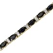 14K Yellow/White Gold 1/2 ct. Diamond and 8 3/4 ct. Sapphire Bracelet