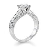 Search : Diamond Engagement Ring In 14k White - Certified, Round, 2.10 Carat, I Color, VS2 Clarity