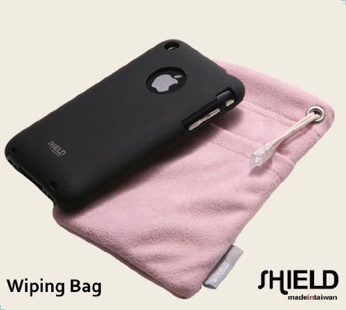 MicroFiber Mobile Device Storage Pouch and Cleaning Bag (Pink-Large)