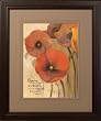 Rejoice in the Lord Always, Framed Inspirational Wall Print - Phillipians 4:4 (Heirloom Poppies)