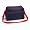 Navy blue / red
