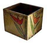 Kathy Lande Religious Bible Verse Romans 8:38 Container with Tulip Design #23929