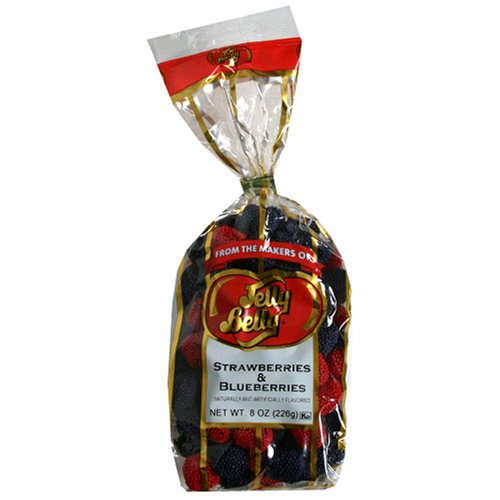 Jelly Belly Strawberries and Blueberries, 8-Ounce Bags (Pack of 12) by Jelly Belly
