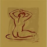 Body Language I (gold) by Alfred Gockel,13 in. x 13 in.