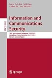 Information and communications security : 16th International Conference, ICICS 2014, Hong Kong, China, December 16-17, 2014 : revised selected papers