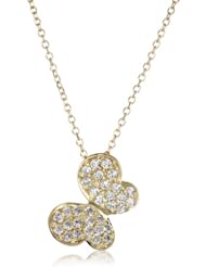 KC Designs "Trinkets" 14k Yellow Gold and Diamond Butterfly Pendant Necklace Chain, 16"