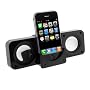 Black Portable Folding Stereo Speaker For Apple iPod Touch Ithouch Classic, Video, iPhone 1G 3G