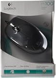 Logitech M100 USB Optical Wired Mouse 910-001601 (Black)