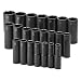 SK Hand Tools 4046 22-Piece 1/2-Inch Drive 6 Point Deep Metric Impact Socket Set