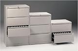 Bisley Side Filing Cabinet 4-Drawer W800xD470xH1301-1325mm Goose Grey Ref SF4N