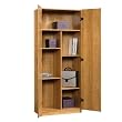 Oak Home or Office Storage Cabinet Organizer - Great as a Kitchen Food Pantry + Grocery Storage for Extreme Coupons