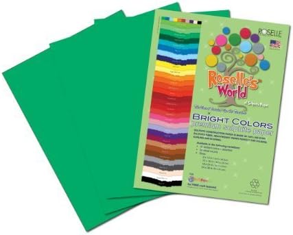Roselle Bright Colors Suphite Construction Paper, 9 x 12 Inches, Holiday Green, 50 Sheets Per Package (74101) by Roselle Bright Colors