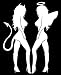 Skin Angel Devil Girl Sticker (Decal) #1 - 5.5