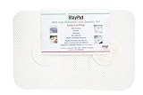 6 PLACEMATS & COASTERS in innovative StayPut non-slip fabric (Pearl White) - Ideal for your home, boat, caravan or nursery