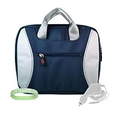 Amazon Kindle DX 2-Tone Tag Series Carrying Case ( Blue - Silver ) + White Rapid Kindle DX Car Charger + Vangoddy tm, Live*Laugh*Love wrist band!!! (Kindle DX Not Included)