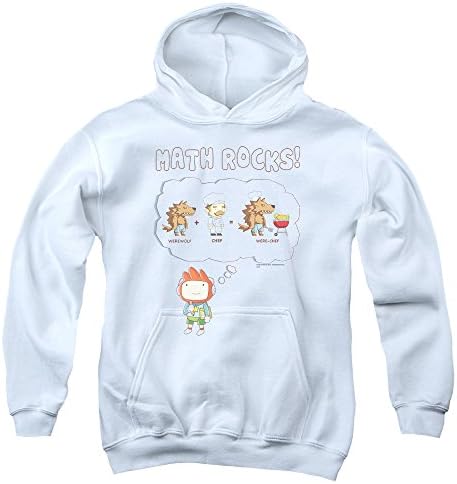 Scribblenauts Math Rocks Big Boys Pullover Hoodie WHITE XL