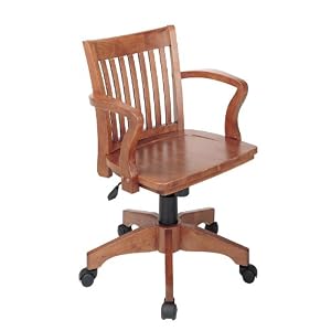 Wood Bankers Desk Chair