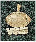 Logo Art Tennessee Volunteers 10K Gold Football Pendant