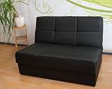 2er, 2 Sitzer Sofa Couch mit Bettkasten M55 ~ schwarz style= 2er, 2 Sitzer Sofa Couch mit Bettkasten M55 ~ schwarz