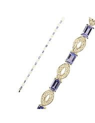 14K Exquisite Tanzanite Bracelet with Diamonds (NEW ARRIVAL)