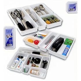 <b>Interlocking Plastic Bins- 9 x 3 White</b>
