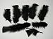 Ostrich Arrangement fillers--Jet Black Turkey Feathers-75/100 Pcs.-3-5 Long