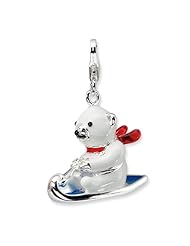 New Amore La Vita Sterling Silver 3-D Polar Bear Charm