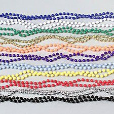 Metallic Bead Necklaces/Silver