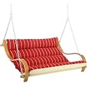Deluxe Cushioned Double Swing - Equestrian - Royal Red Stripe