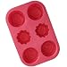 SiliconeZone Flower Mini Cake/Muffin Pan, Pink