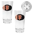 San Francisco Giants MLB 2pc Pint Ale Glass Set with Baseball Bottom - Oval Logo