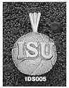 Idaho State Bengals Sterling Silver Basketball Pendant