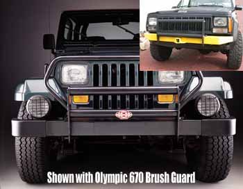 Olympic 4X4 610-12X Front End Guard for Jeep TJ Wrangler In Black Or Chrome