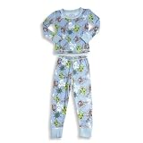 Sara's Prints - Toddler Boys Long Sleeve Pajamas, Blue Grey